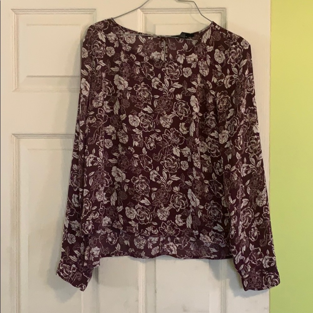 Burgundy rose blouse from forever 21